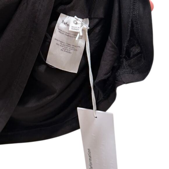 NWT Reformation Emmett Knit Top In Black - Picture 4 of 7